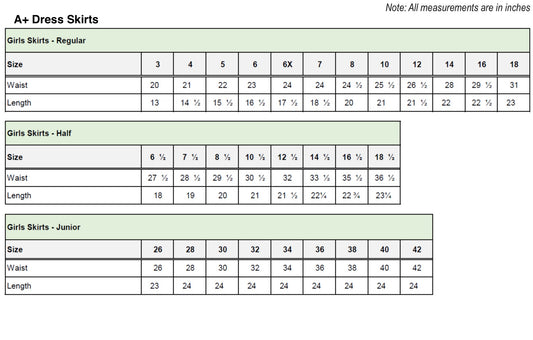 MS Girls' Khaki Dress Skirt