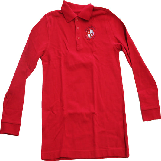 PLC/Lower School Red Polo - Long Sleeve